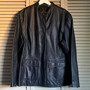 Newport News black leather jacket